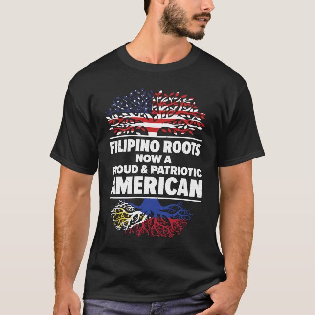 Camiseta Born Filipino Philippines American USA Citizenship (Anverso)