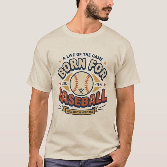 Camiseta Born For Baseball (Anverso)