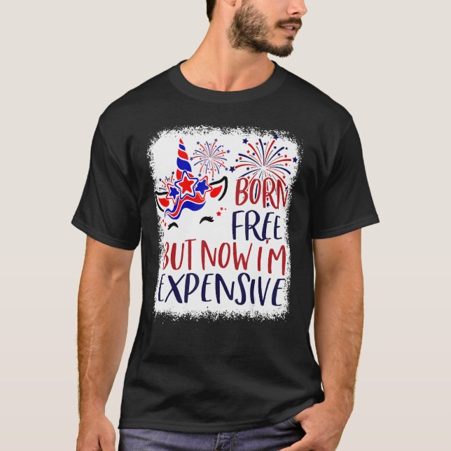 Camiseta Born Free Now Expensive 4th of July Outfit Baby Gi (Anverso)