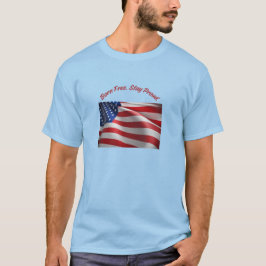 Camiseta Born Free Stay Proud Bandera Americana