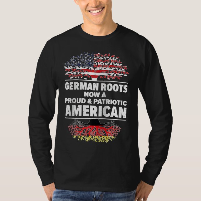 Camiseta Born German Germany American USA Citizenship Ragla (Anverso)