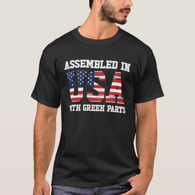 Camiseta Born Greek Greece American USA Citizenship  1 (Anverso)