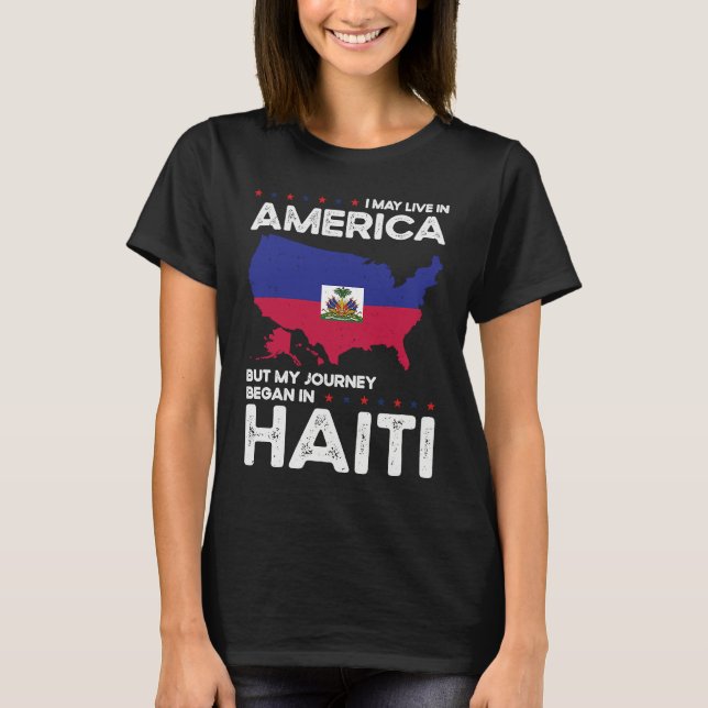 Camiseta Born Haitian Haiti American USA Citizenship (Anverso)