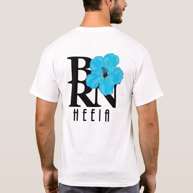Camiseta BORN Heeia Blue Hibiscus (Reverso)