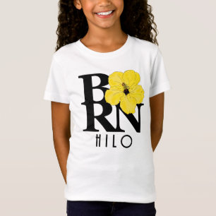 Camiseta BORN Hilo Hawaii Amarillo Hibiscus