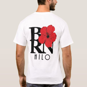 Camiseta BORN Hilo Hawaii Red Hibiscus