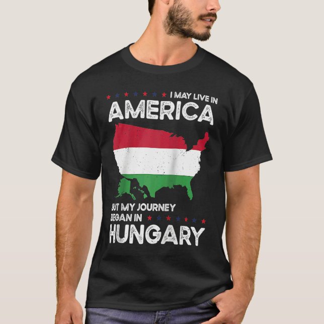 Camiseta Born Hungarian Hungary American USA Citizenship Ra (Anverso)