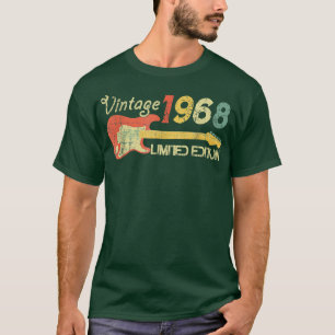 Camiseta Born In 1968-Acustic Electric Bass Guitar Music Bi