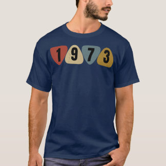 Camiseta Born In 1973 Guitarist Guitar Pick Music Birthday