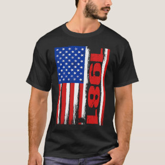 Camiseta Born in 1981 US Flag Patriotic Veterans Day 4th Of