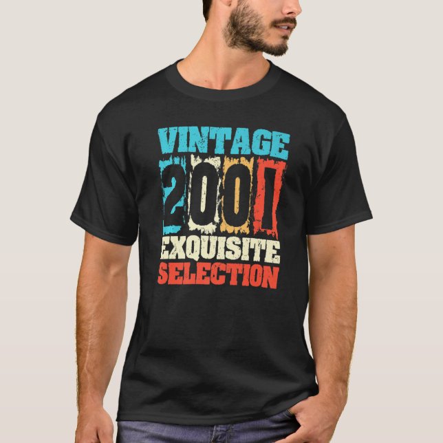 Camiseta Born In 2001 Birthday Exquisite Selection Made In  (Anverso)