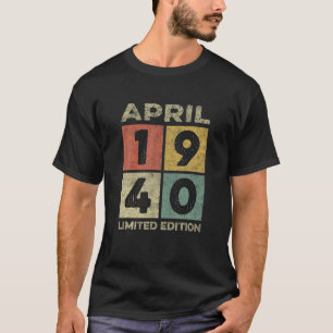 Camiseta Born In April 1940 81St Birthday Decorations Gifts