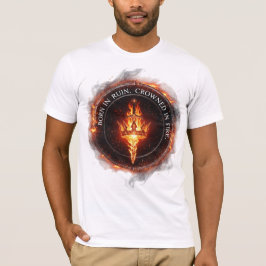 Camiseta Born in Ruin Crowned in Fire – Dark Fantasy Anime 