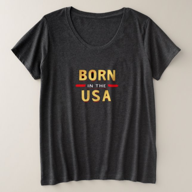 Camiseta BORN IN THE USA (Anverso del diseño)