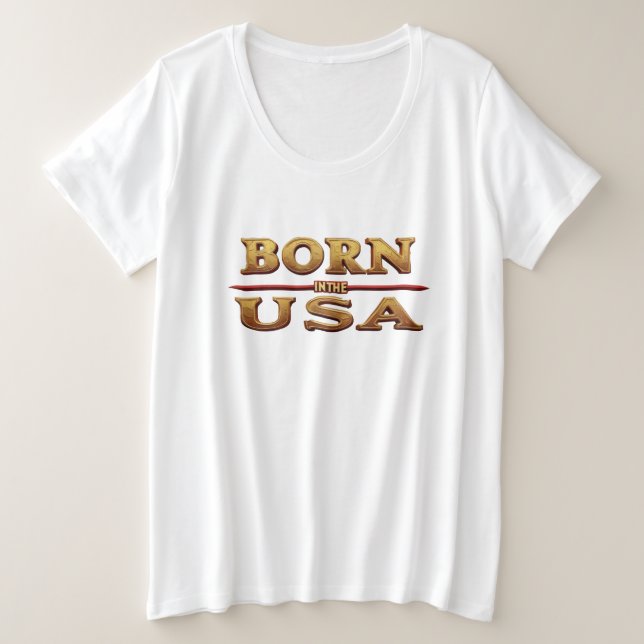 Camiseta BORN IN THE USA (Anverso del diseño)
