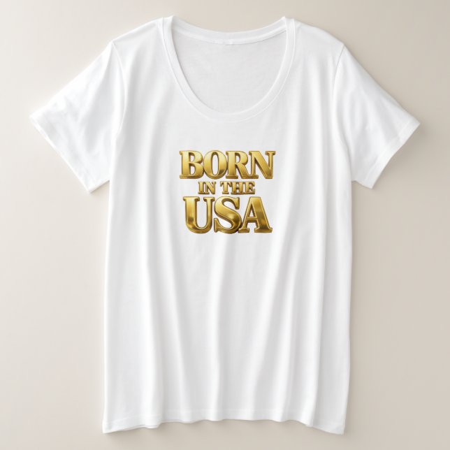 Camiseta BORN IN THE USA (Anverso del diseño)