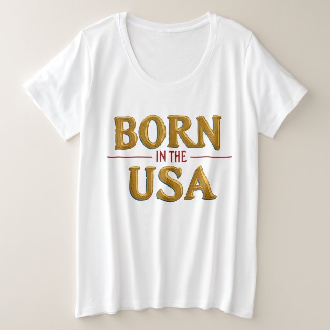 Camiseta BORN IN THE USA (Anverso del diseño)