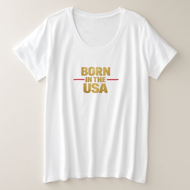 Camiseta BORN IN THE USA (Anverso del diseño)
