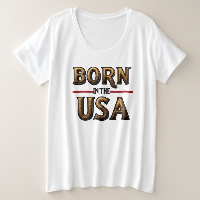 Camiseta BORN IN THE USA (Anverso del diseño)