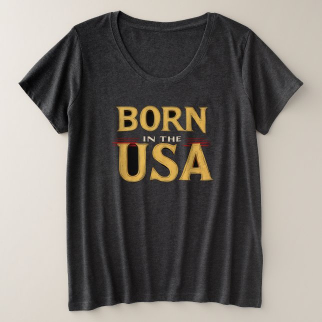 Camiseta BORN IN THE USA (Anverso del diseño)
