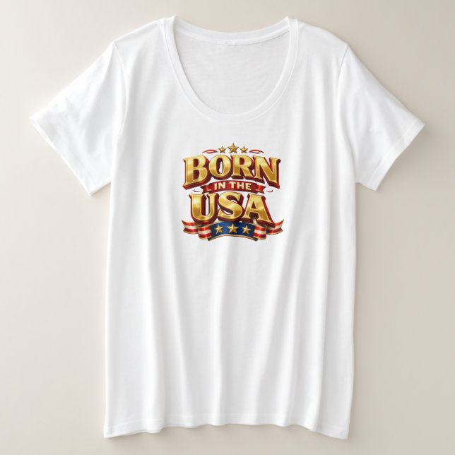 Camiseta BORN IN THE USA (Anverso del diseño)