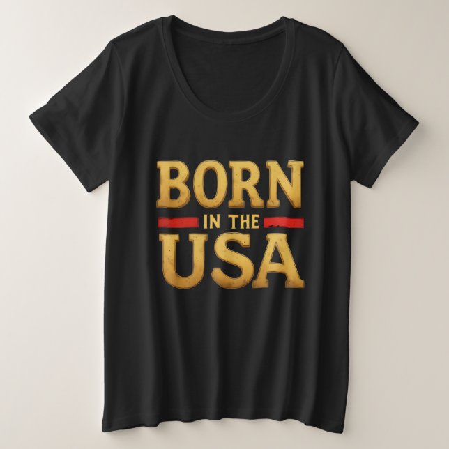 Camiseta BORN IN THE USA (Anverso del diseño)