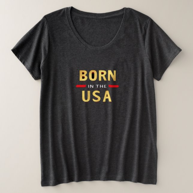 Camiseta BORN IN THE USA (Anverso del diseño)