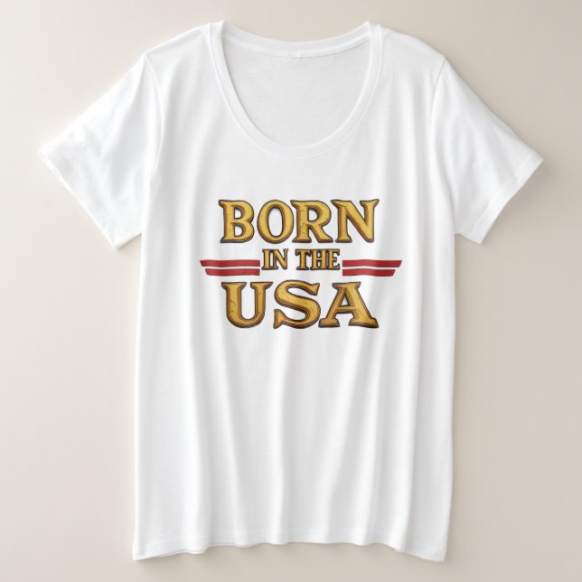 Camiseta BORN IN THE USA (Anverso del diseño)