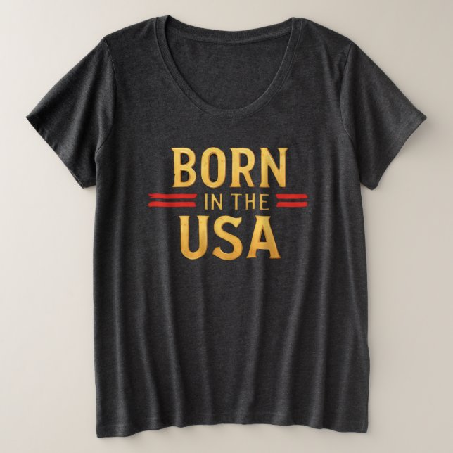 Camiseta BORN IN THE USA (Anverso del diseño)