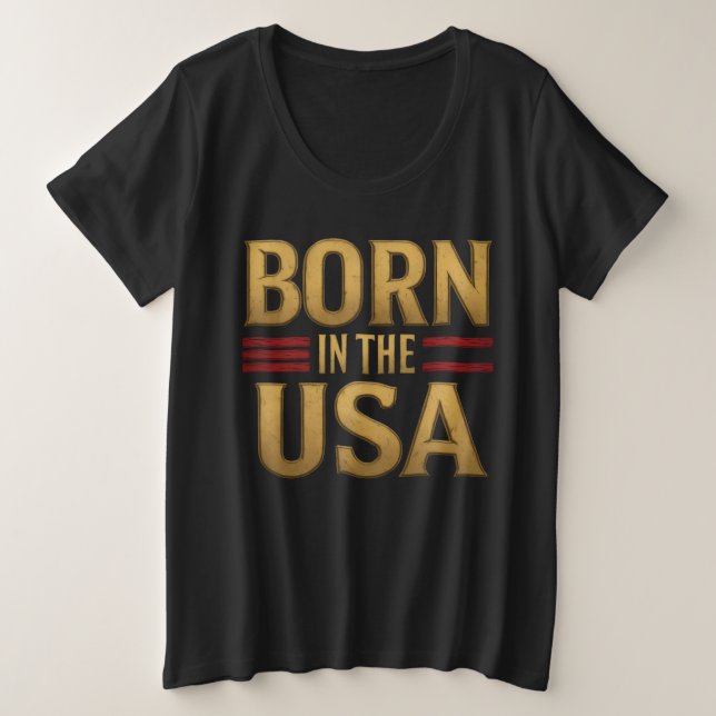 Camiseta BORN IN THE USA (Anverso del diseño)