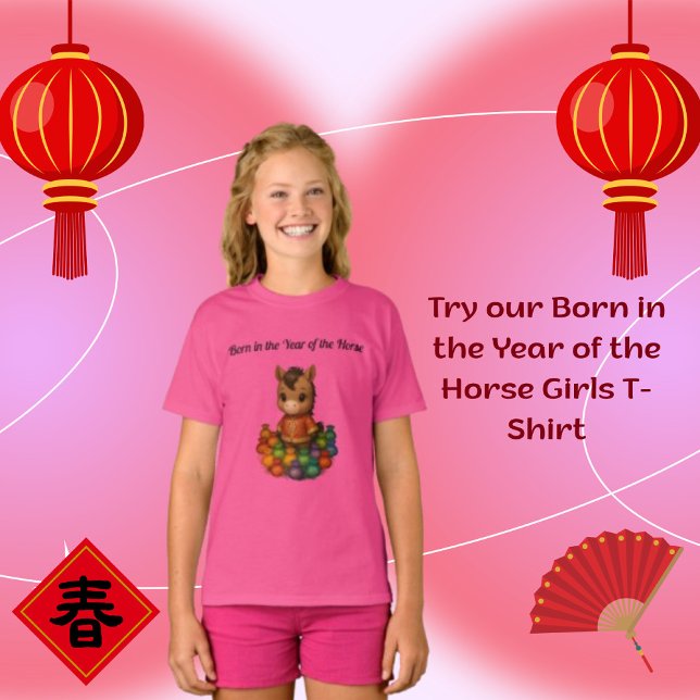 Camiseta Born in the Year of the Horse Girls T-Shirt (Subido por el creador)