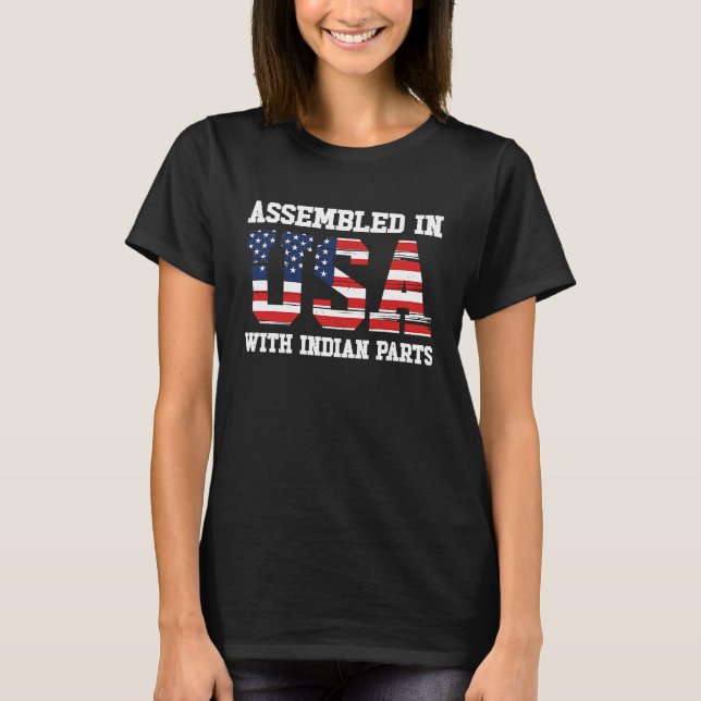 Camiseta Born Indian India American USA Citizenship  1 (Anverso)