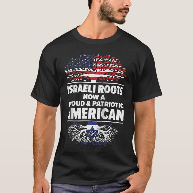 Camiseta Born Israeli Israel American USA Citizenship Ragla (Anverso)