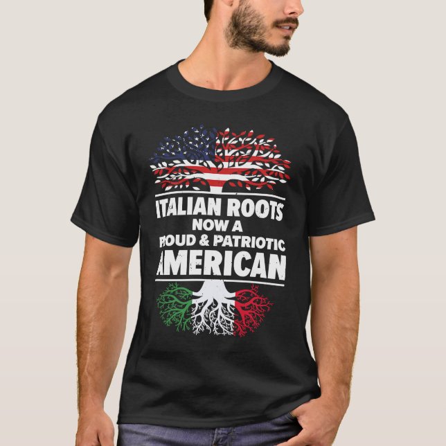 Camiseta Born Italian Italy American USA Citizenship (Anverso)
