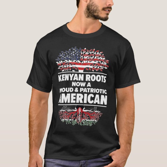 Camiseta Born Kenyan Kenya American USA Citizenship  3 (Anverso)