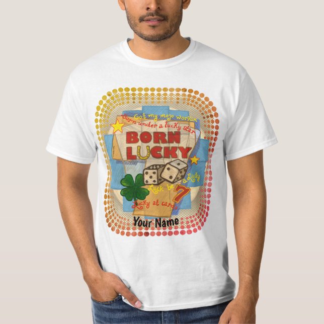 Camiseta Born Lucky poker (Anverso)