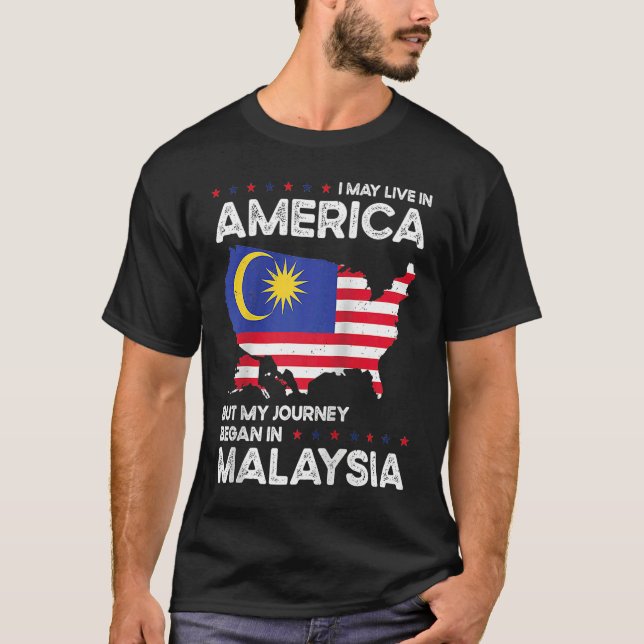 Camiseta Born Malaysian Malaysia American USA Citizenship R (Anverso)