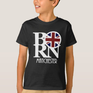 Camiseta BORN Manchester England (texto blanco)