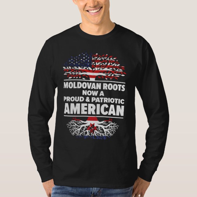 Camiseta Born Moldovan Moldova American USA Citizenship (Anverso)
