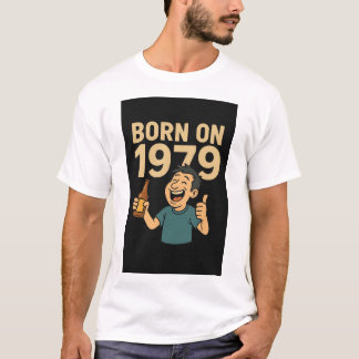 Camiseta Born on 1979 – Vintage Funny