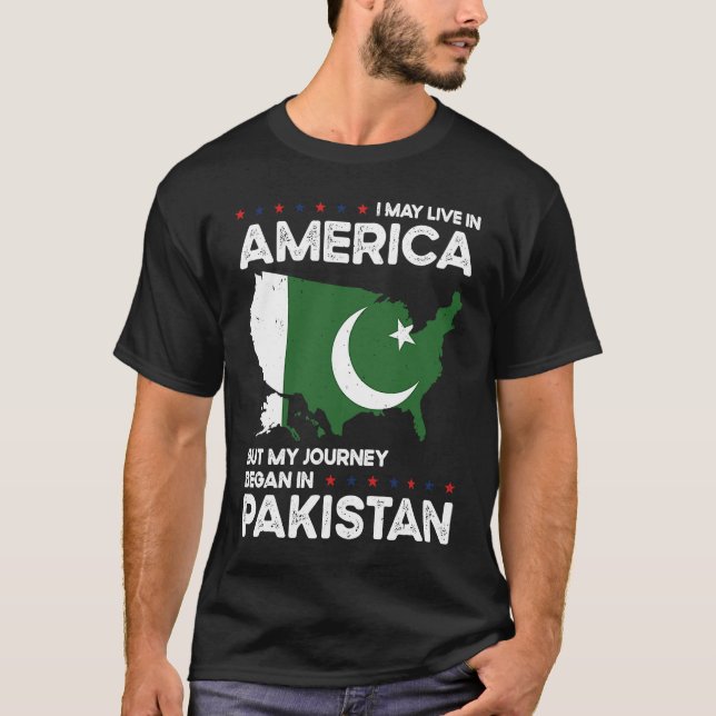 Camiseta Born Pakistani Pakistan American USA Citizenship   (Anverso)