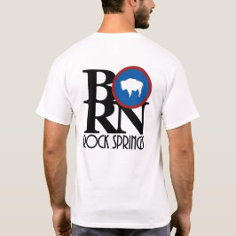 Camiseta BORN Rock Springs Wyoming (impresión posterior)