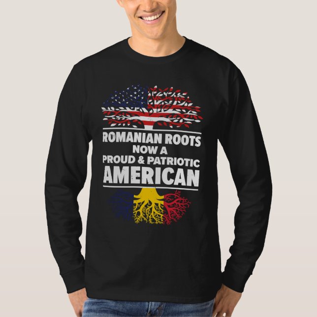 Camiseta Born Romanian Romania American USA Citizenship (Anverso)