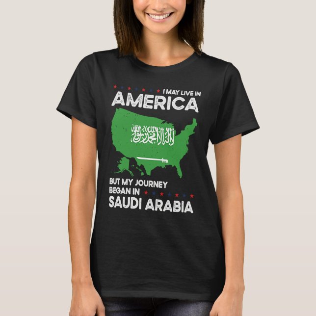Camiseta Born Saudi Arabian Saudi Arabia American USA Citiz (Anverso)