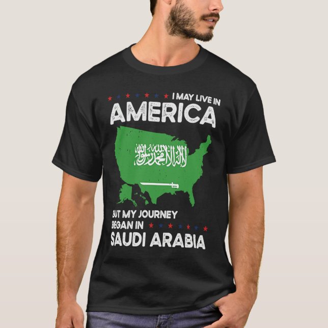 Camiseta Born Saudi Arabian Saudi Arabia American USA Citiz (Anverso)