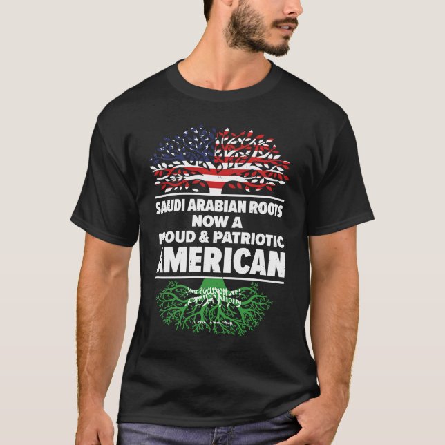 Camiseta Born Saudi Arabian Saudi Arabia American USA Citiz (Anverso)