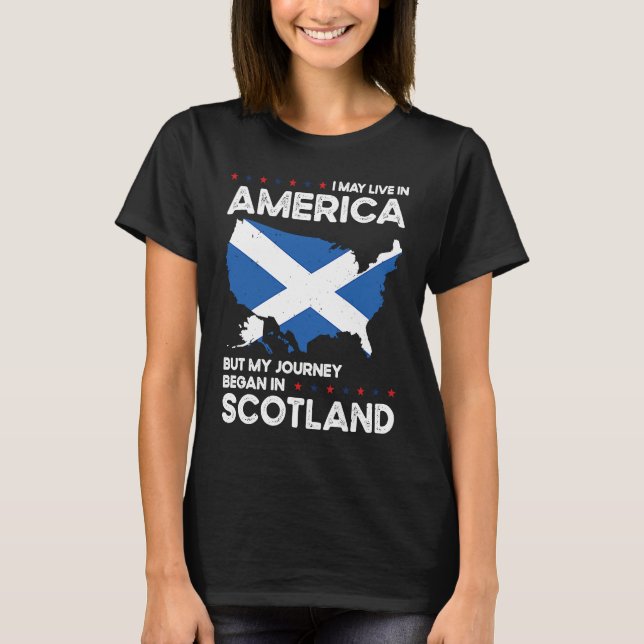 Camiseta Born Scottish Scotland American USA Citizenship  1 (Anverso)