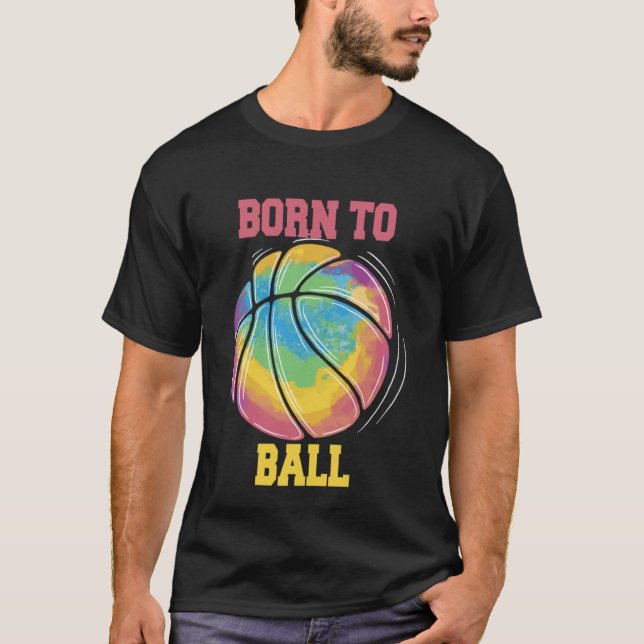Camiseta Born To Ball Basketball Slam Dunk (Anverso)