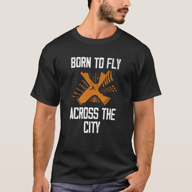 Camiseta Born To Fly Parkour Free Runner Free Running Parko (Anverso)