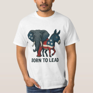 Camiseta Born To Lead – Elephant & Donkey Patriotic Design